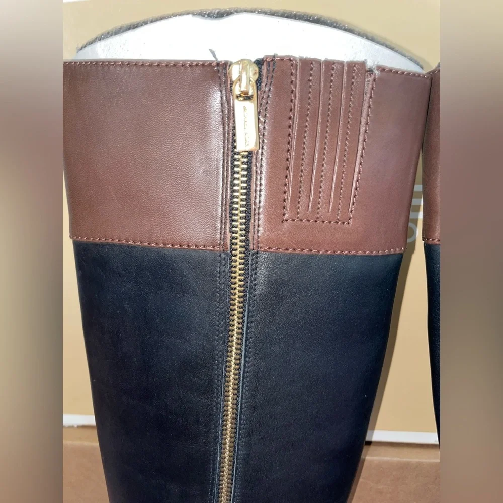 Michael Kors Fulton Harness Boot (Black/Mocha) - Picture 7 of 13